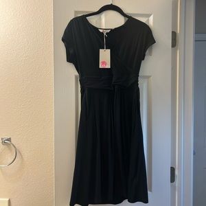NWT Boden v-neck Little Black Dress. Size 4P